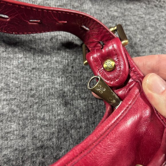 Vintage HOBO INTERNATIONAL Red Leather Shoulder Bag - Picture 6 of 14